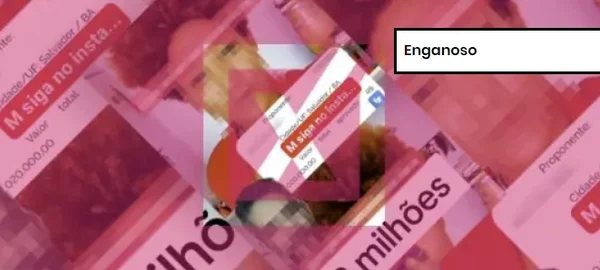 Captura de tela de post enganoso sobre a captação de recursos da Lei Rouanet