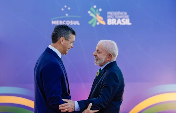 Presidente Lula e o presidente do Paraguai, Santiago Peña