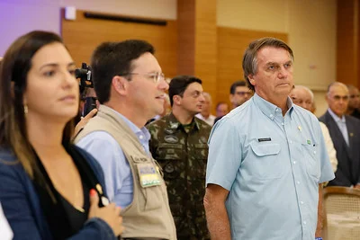 Presidente Jair Bolsonaro (PL) e ministro da Cidadania, João Roma, em almoço com empresários no Senai, em Salvador (BA) Presidente Jair Bolsonaro (PL) e ministro da Cidadania, João Roma, em almoço com empresários no Senai, em Salvador (BA)