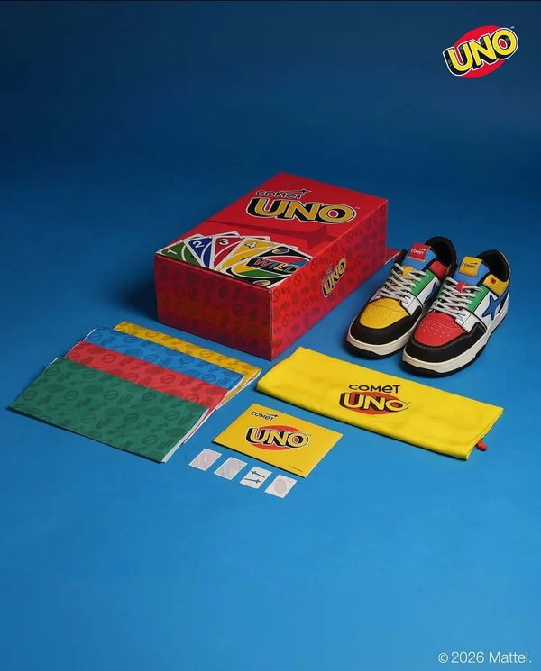 UNO é tema de collab de sneakers entre Mattel e marca indiana Comet - destaque galeria