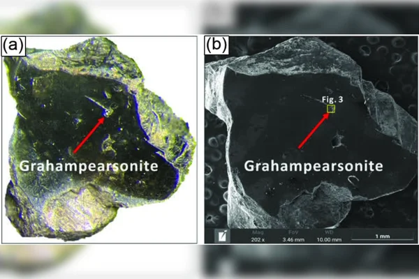 Imagem colorida mostra novo mineral achado em diamante - Metrópoles