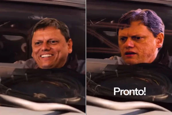 Imagem colorida mostra Tarcisio de Freitas em postagem nas redes sociais - Metrópoles