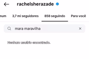 Rachel Sheherazade deixou de seguir o Instagram de Mara Maravilha