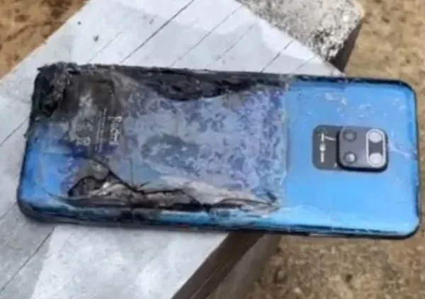 Celular explodiu