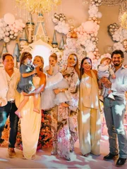 Leonardo, Maria Alice, Poliana Rocha, Maria Flor, Virginia Fonseca, Margareth Serrão, José Leonardo e Zé Felipe. Leonardo, Maria Alice, Poliana Rocha, Maria Flor, Virginia Fonseca, Margareth Serrão, José Leonardo e Zé Felipe.