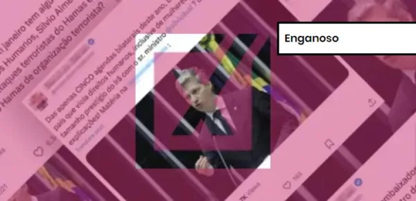 Post enganoso sobre reuniões bilaterais do ministro Silvio Almeida com o Irã