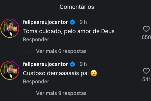 Felipe Araújo reage ao atropelamento do pai: “Custoso demais” - destaque galeria Felipe Araújo reage ao atropelamento do pai: “Custoso demais” - destaque galeria