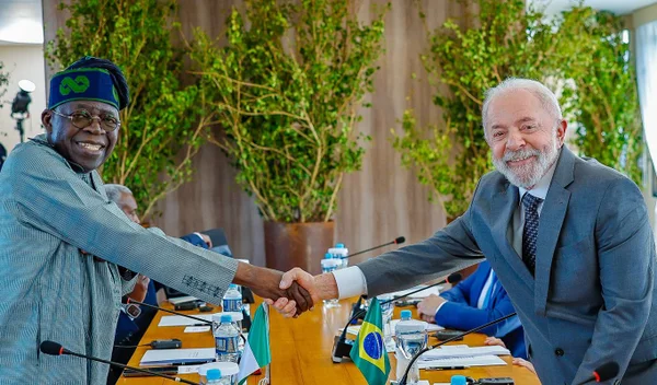 Lula e o presidente da Nigéria, Bola Tinubu