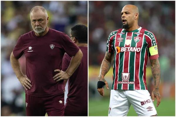 Imagem colorida de Felipe Melo e Mano Menezes- Metrópoles