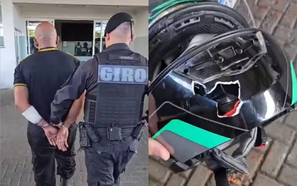 imagem colorida vigilante preso atira contra si proprio goiania