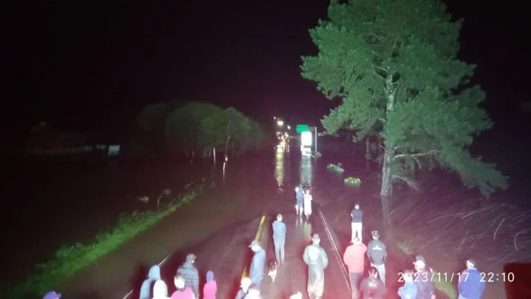 Foto mostra alagamento em Santa Catarina