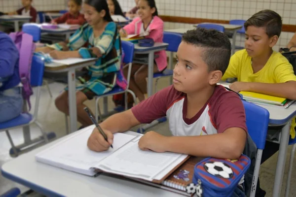 imagem colorida aluno escola municipal aparecida de goiania