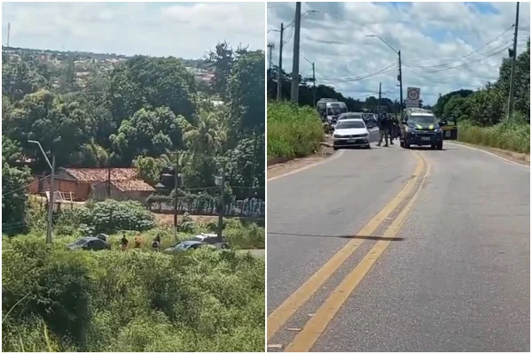 Imagem colorida mostra momento em que detentos de mossoró são recapturados - Metrópoles