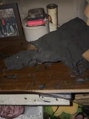 Brunno Danese mostrou a destruição na casa da família