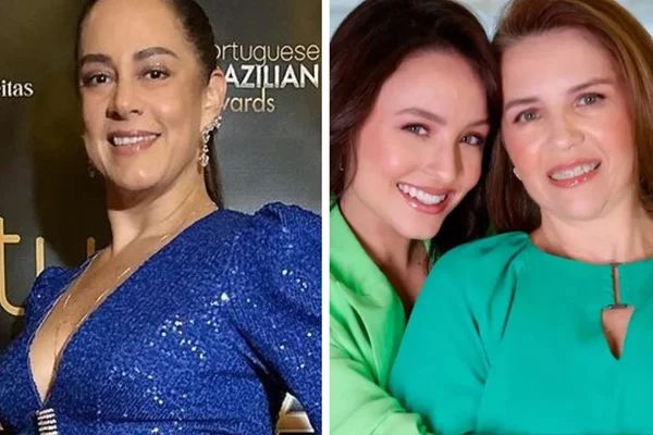 Montagem feita a partir de fotos das redes sociais de Silvia Abravanel e Larissa Manoela - Metrópoles