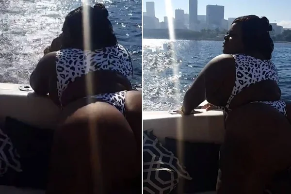 De biquíni fio-dental, Jojo Todynho empina o bumbum em passeio de barco - destaque galeria