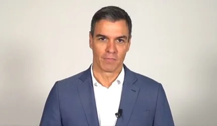 foto colorida do primeiro-ministro da Espanha, Pedro Sánchez