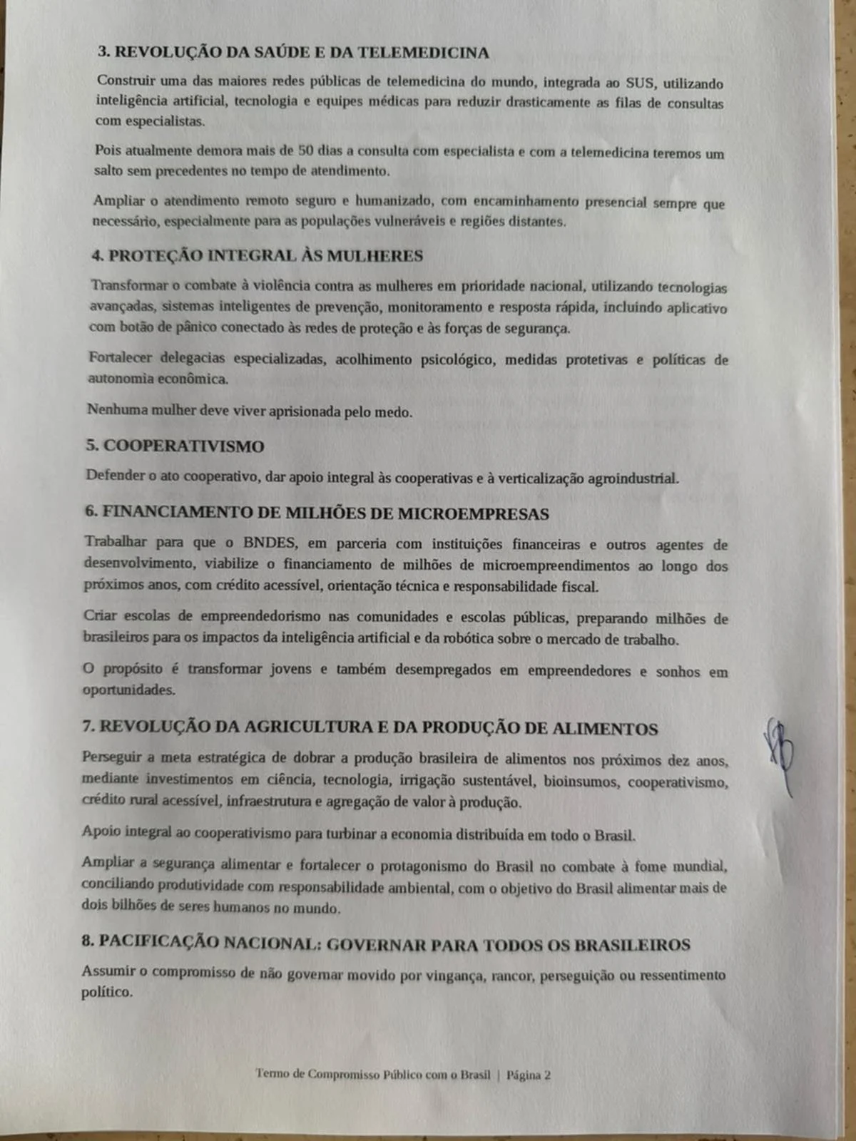 Carta assinada por Flávio Bolsonaro com compromissos firmados pelo apoio de Augusto Cury Carta assinada por Flávio Bolsonaro com compromissos firmados pelo apoio de Augusto Cury