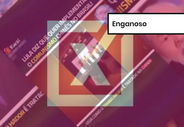 Imagem colorida de postagem enganosa sobre Lula