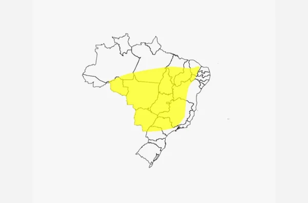 imagem colorida mapa baixa umidade inmet