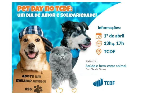 TCDF terá feira de adoção e campanha de vacinação de pets na 3ª feira