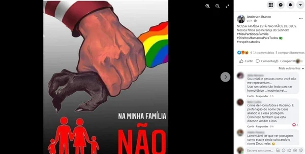 Publicação de Anderson Branco (PL), vereador de São José do Rio Preto, interior de São Paulo, que gerou denúncia do MP