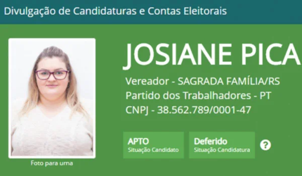 Josiane Pica, candidata no Rio Grande do Sul