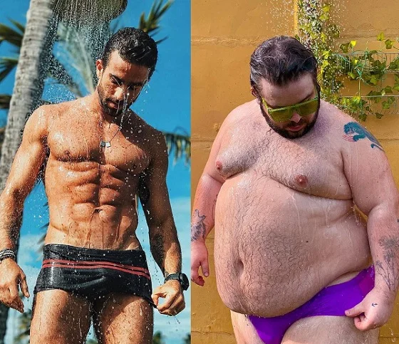 montagem dois homens no chuveiro