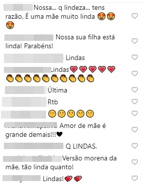 Os fãs deixaram vários comentários apontando para a grande semelhança entre as duas Os fãs deixaram vários comentários apontando para a grande semelhança entre as duas