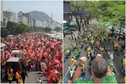 Luiz Inácio Lula da Silva (PT) e Flávio Bolsonaro (PL) fazem ato às vésperas das eleições