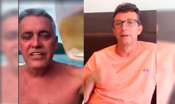 Com copo em mão, repórter Mauro Naves xinga Neto, da Band, em vídeo