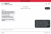 Print anexado aos autos não mostra quem mandou mensagem para a Blaze, nem quando Print anexado aos autos não mostra quem mandou mensagem para a Blaze, nem quando