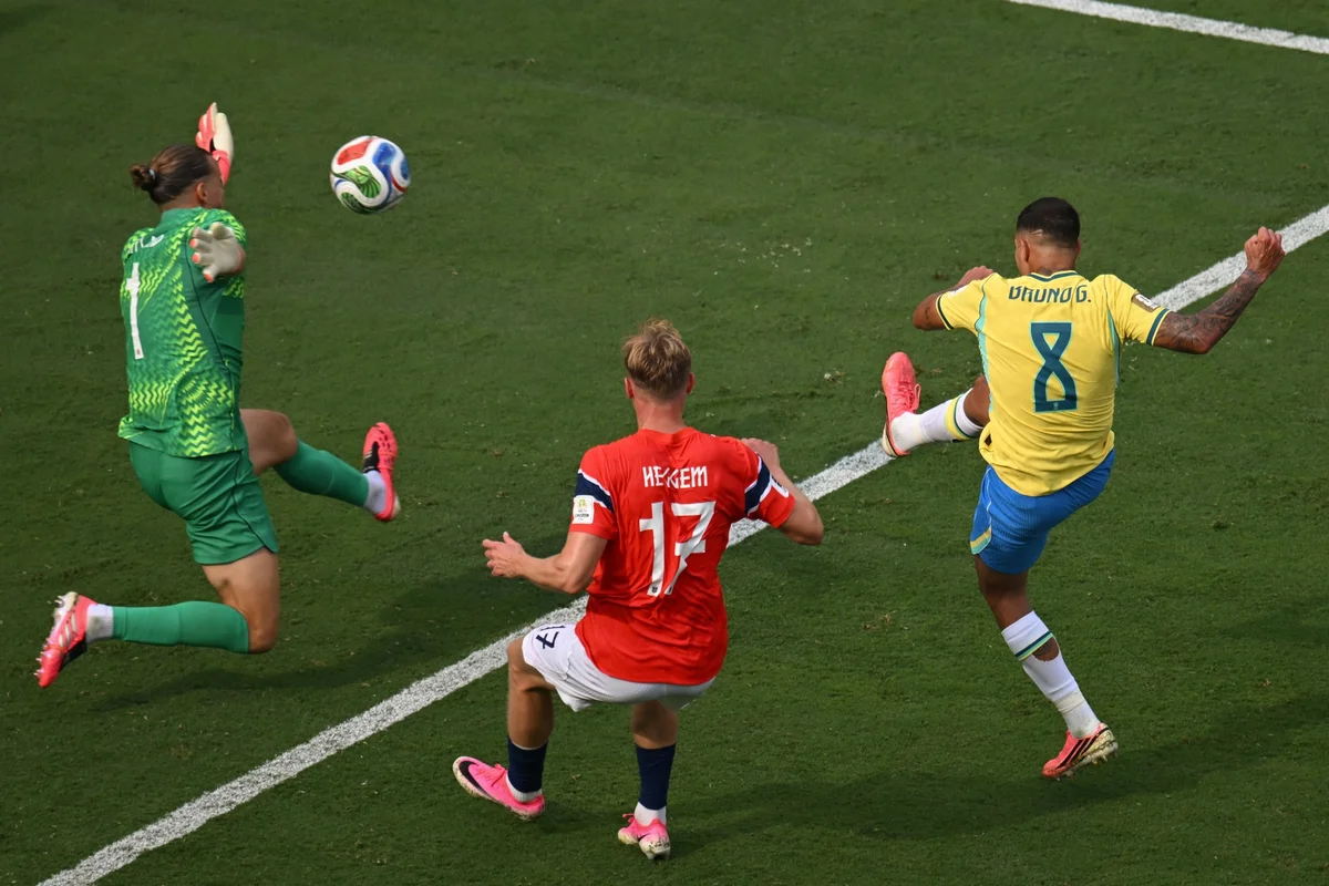 Nyland foi um dos heróis da Noruega contra o Brasil pela Copa do Mundo. Nyland foi um dos heróis da Noruega contra o Brasil pela Copa do Mundo.