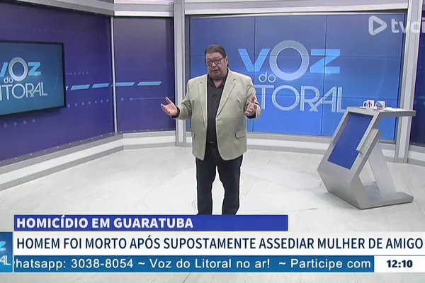 Tony Lagos, apresentador do programa Voz do Litoral
