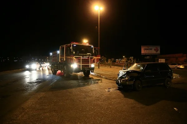 Acidente causa congestionamento na DF-001, no Recanto das Emas