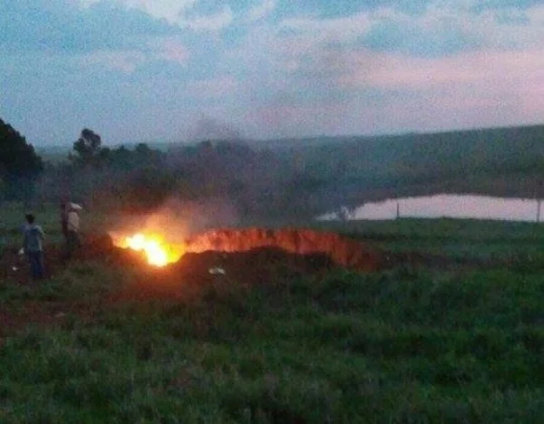 Jato do grupo Bradesco cai em fazenda na divisa de Minas com Goiás