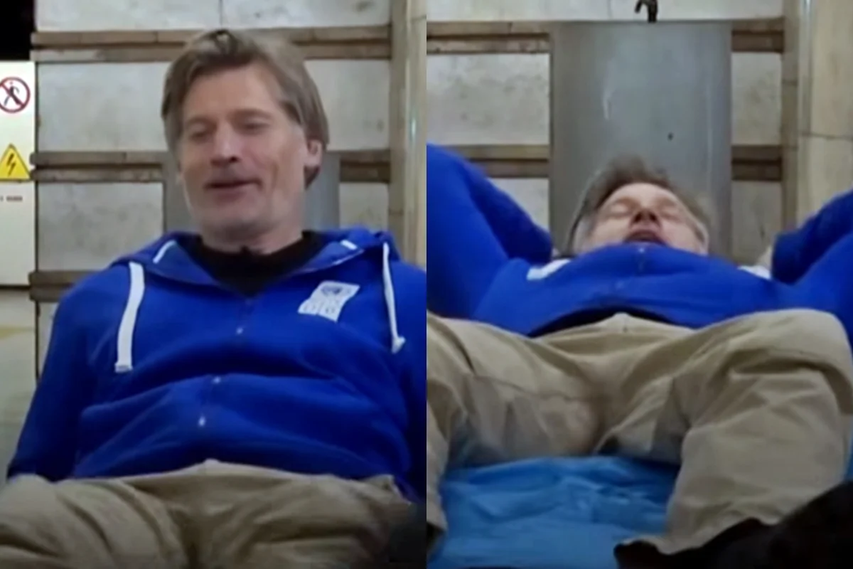 Nikolaj Coster-Waldau passa a noite em estação de metrô durante alerta vermelho em Kiev, na Ucrânia Nikolaj Coster-Waldau passa a noite em estação de metrô durante alerta vermelho em Kiev, na Ucrânia