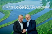 Secretário-Geral da Organização das Nações Unidas, António Guterres, e presidente Luiz Inácio Lula da Silva na COP30 Secretário-Geral da Organização das Nações Unidas, António Guterres, e presidente Luiz Inácio Lula da Silva na COP30