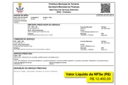Nota fiscal emitida por oficina fantasma a favor da Construtora Hidros Nota fiscal emitida por oficina fantasma a favor da Construtora Hidros