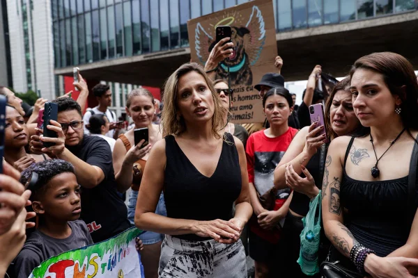 Luisa Mell se emociona em protesto na Paulista: “Só vamos chorar?”