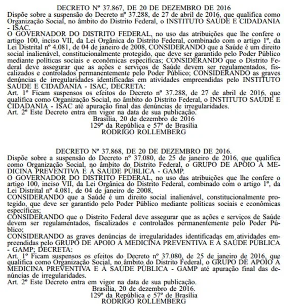 Derrota do Buriti. Comissão aprova proposta que impede OSs no DF