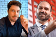 "Só sabe lamber americano", diz Danilo Gentili sobre Eduardo Bolsonaro