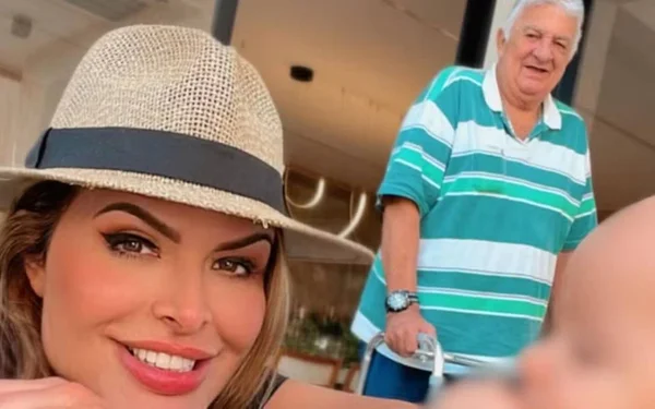 imagem colorida deputada silvye alves e o pai