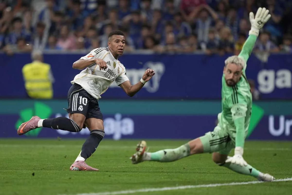 Mbappé marcou dois gols na vitória do Real Madrid Mbappé marcou dois gols na vitória do Real Madrid