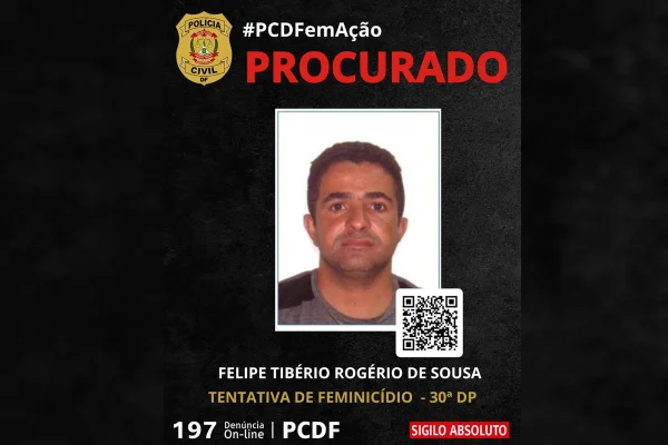 PCDF divulga imagem de homem procurado por tentativa de feminicídio - Metrópoles