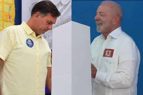 Flávio Bolsonaro e Luis Inacio Lula da Silva
