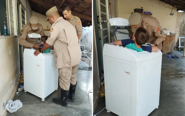 goias criança presa maquina de lavar