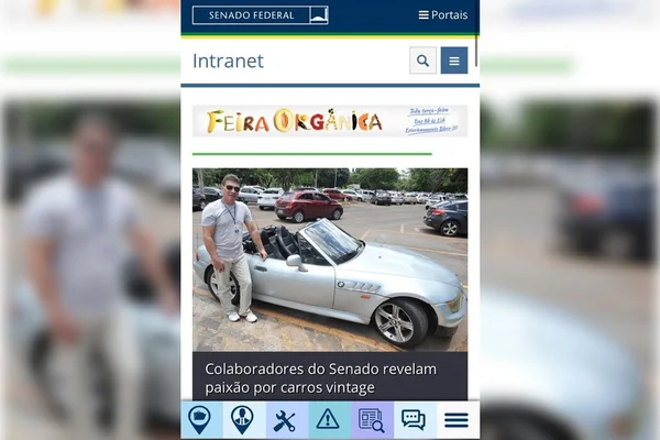 Na Intranet do Senado, funcionários exibem carrões de luxo