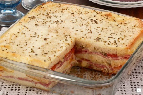 torta sanduiche de forno