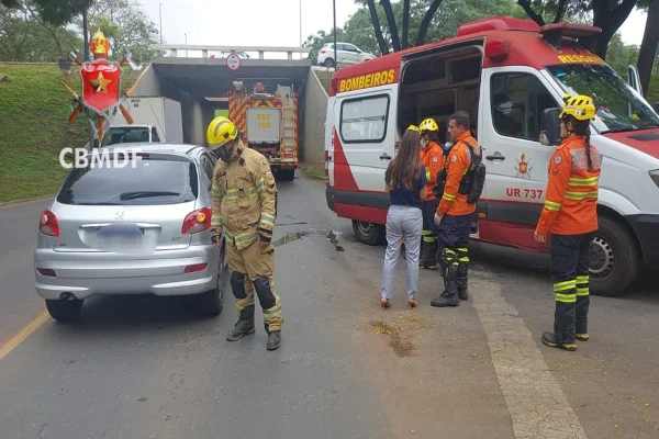 Homem fica ferido após ser atropelado em tesourinha, na Asa Sul